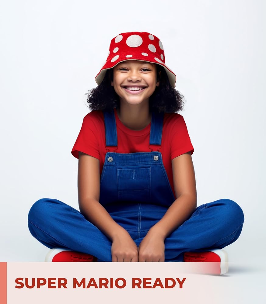 帽子 uruz MASHROOMHAT Shrumiez Mushroom Bucket Rave Hat for Men & Women - Red